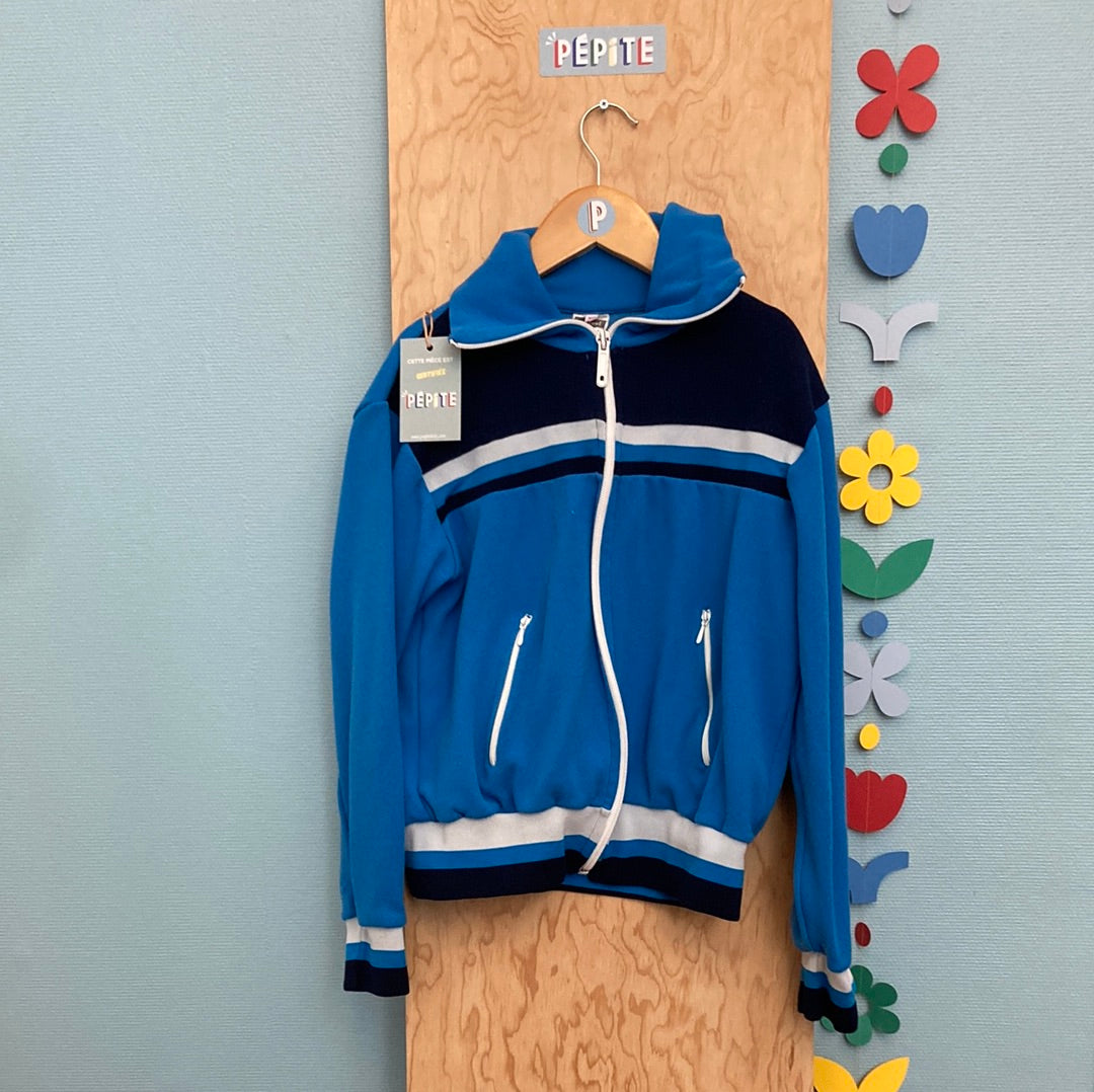 Veste 70s bleue