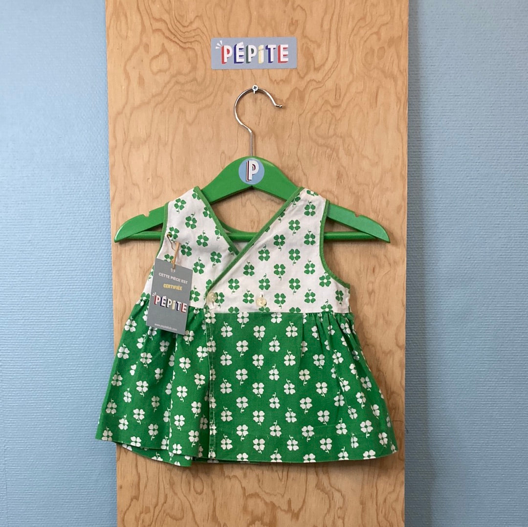 Robe fleurie verte