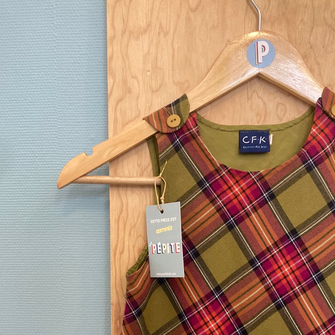 Robe trapèze à tartan