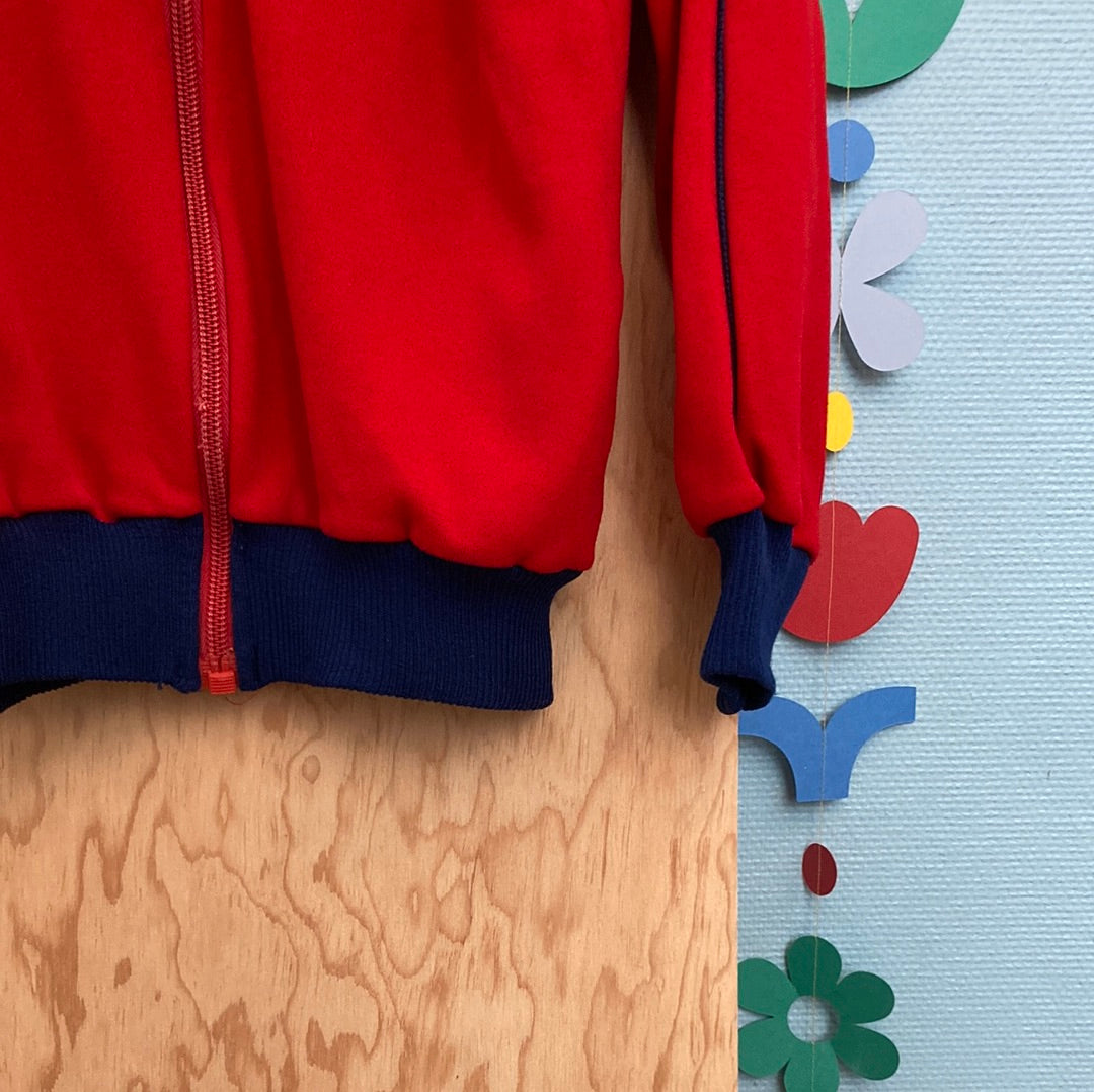 Veste survet 70s rouge