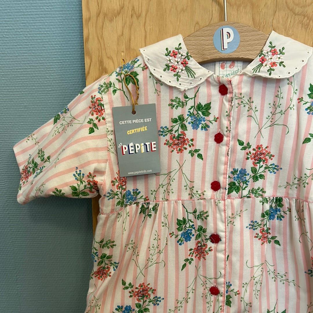 Combi molleton fleurie