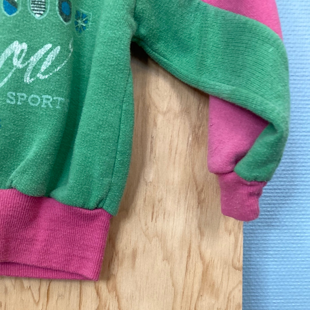 Sweat rose et vert