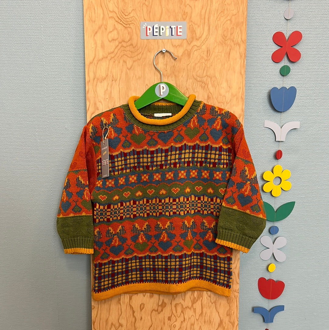 Pull jacquard orange