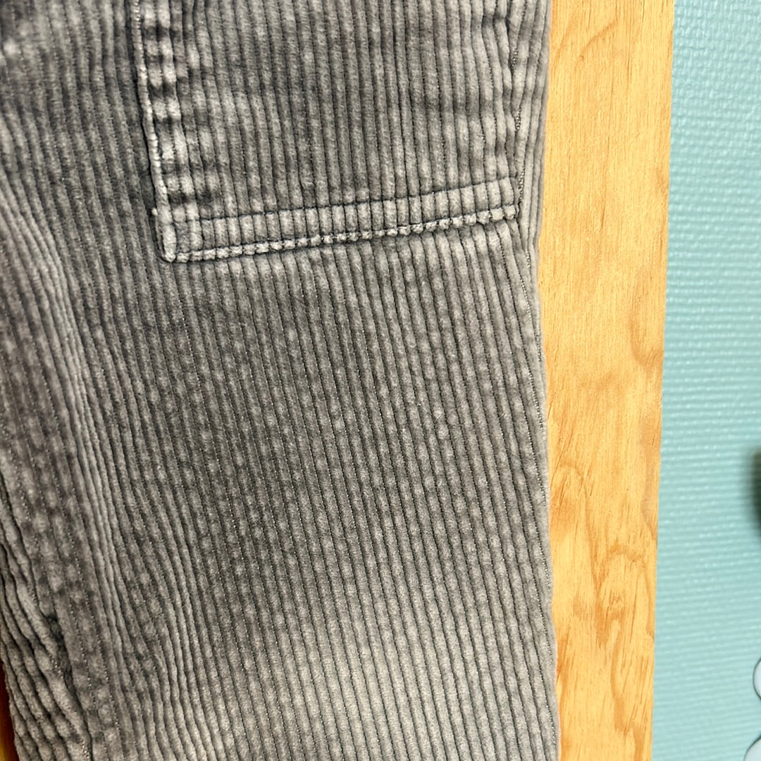 Pantalon gris souris velours côtelé