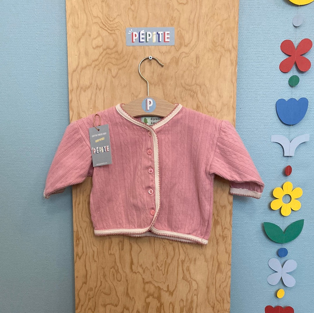 Cardigan rose poudré DPAM