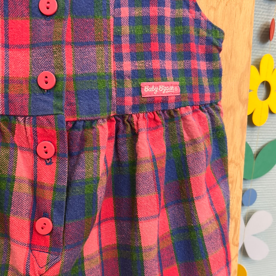 Combi Oshkosh tartan rose