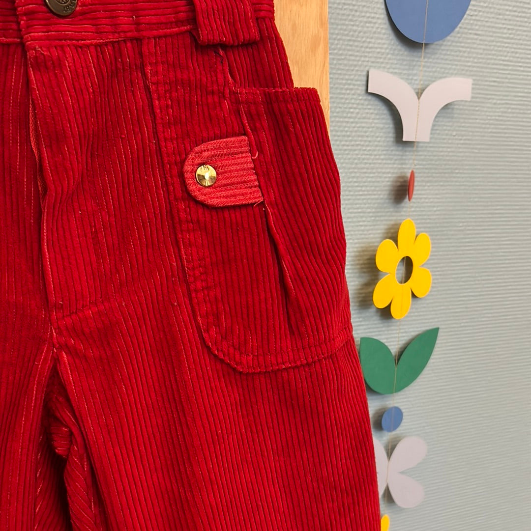 Pantalon velours rouge