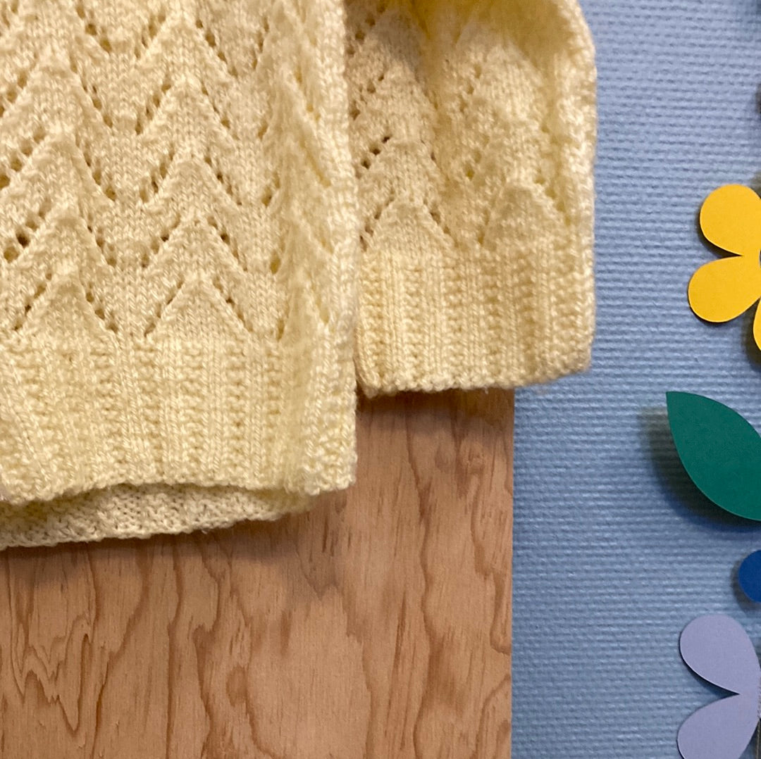 Gilet tricot jaune poussin