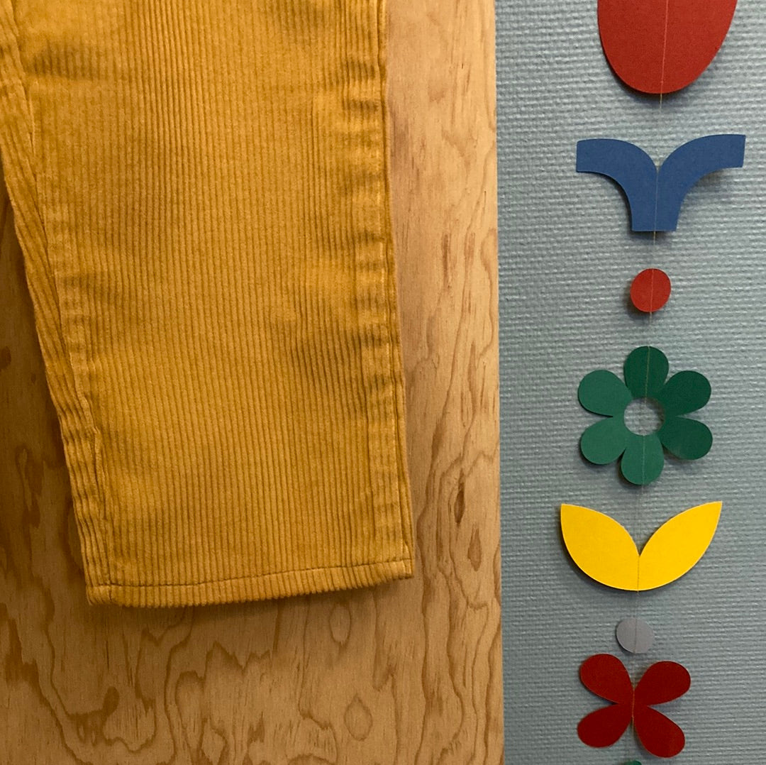 Pantalon velours jaune