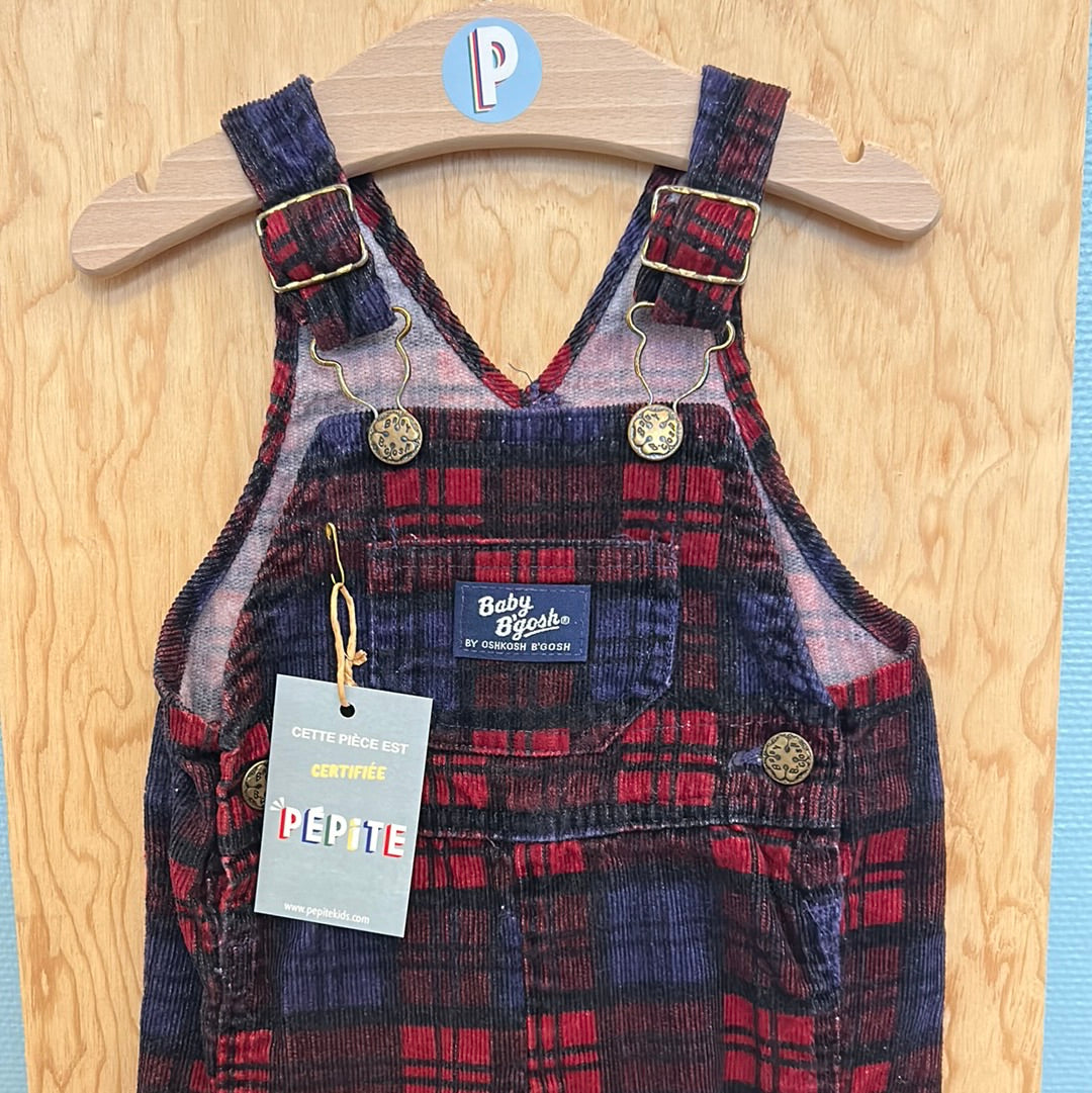 Salopette OshKosh velours tartan