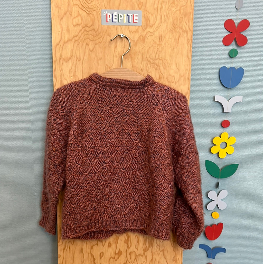 Gilet rose chiné