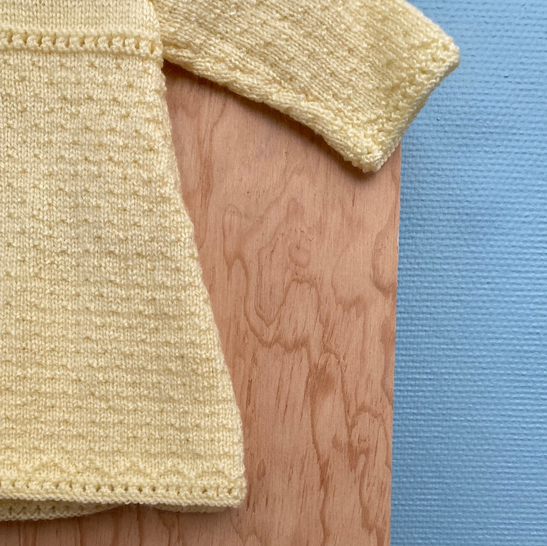 Robe maille jaune pastel