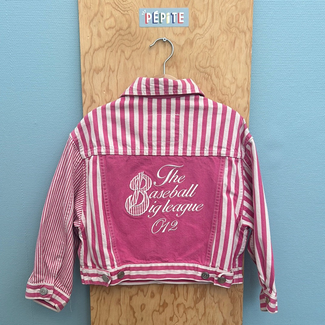Veste denim rose