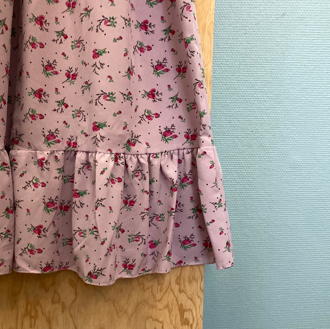 Robe fleurie smockée ultra longue