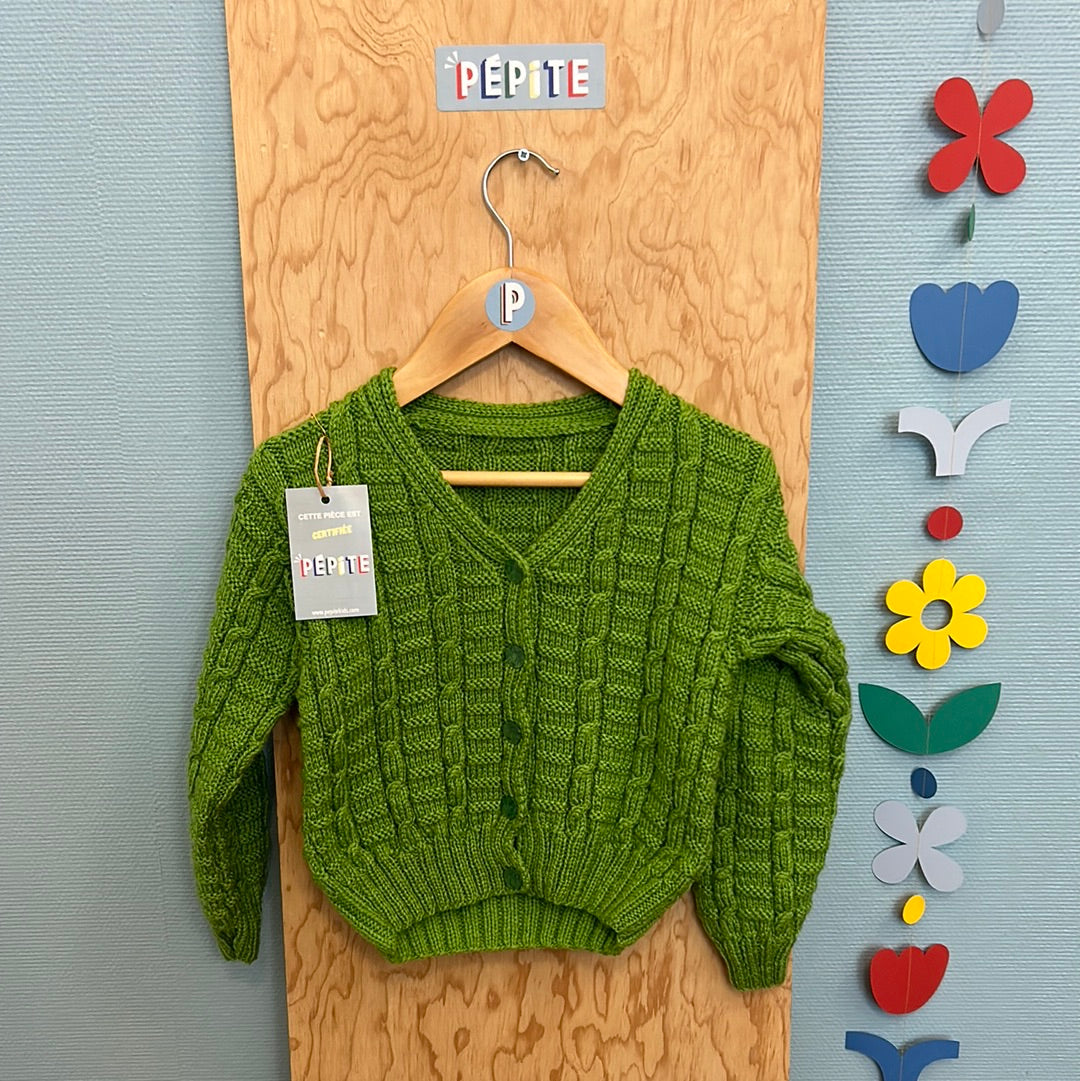 Gilet tricot vert