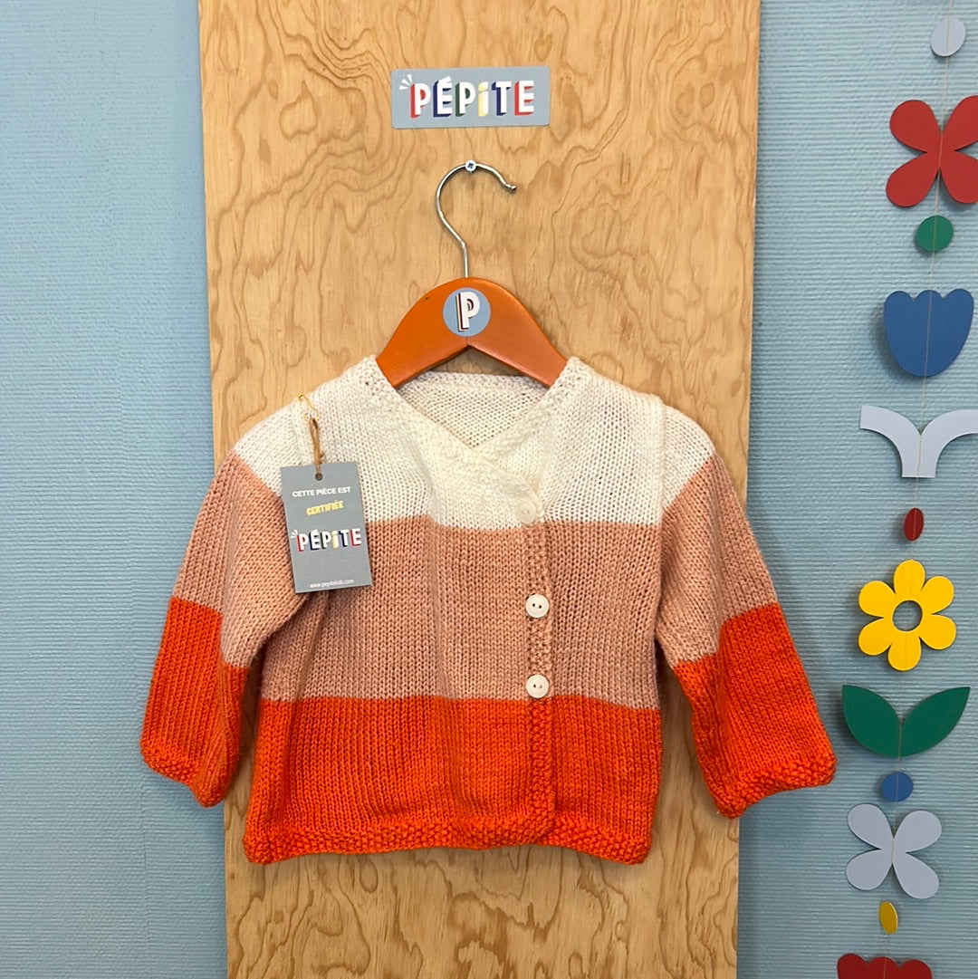 Gilet cache-cœur orange