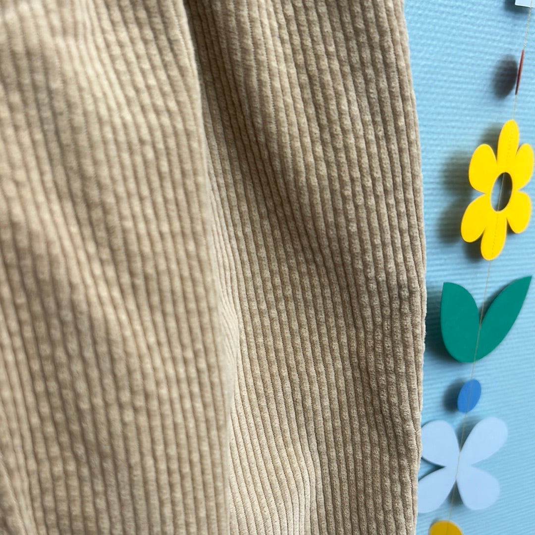 Pantalon velours côtelé beige
