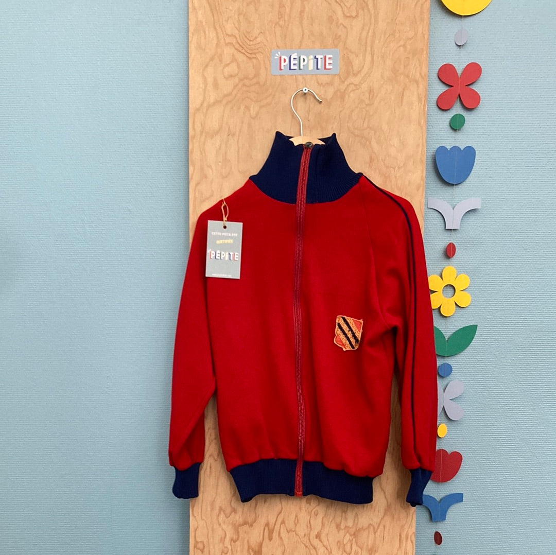 Veste survet 70s rouge
