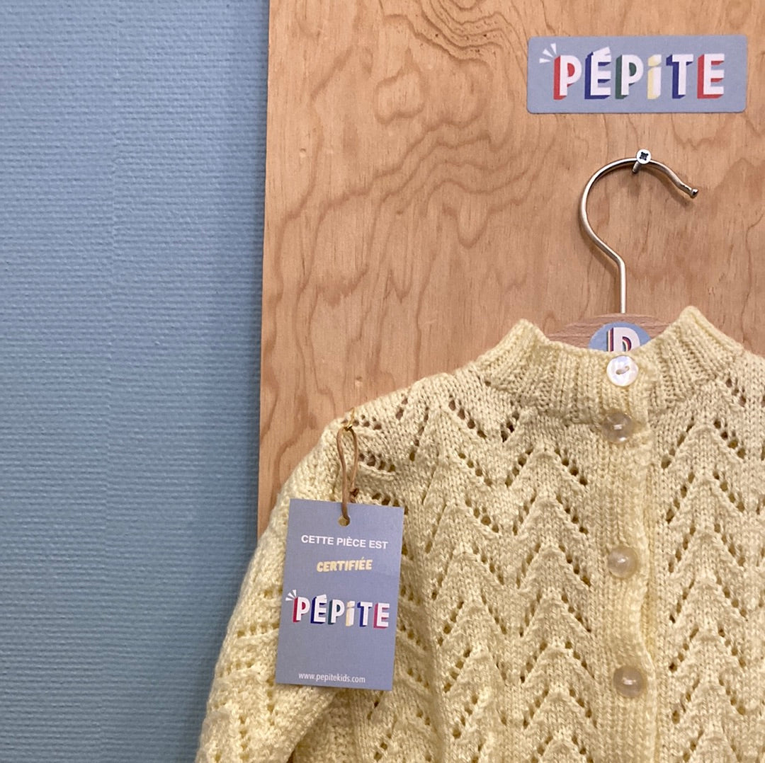 Gilet tricot jaune poussin