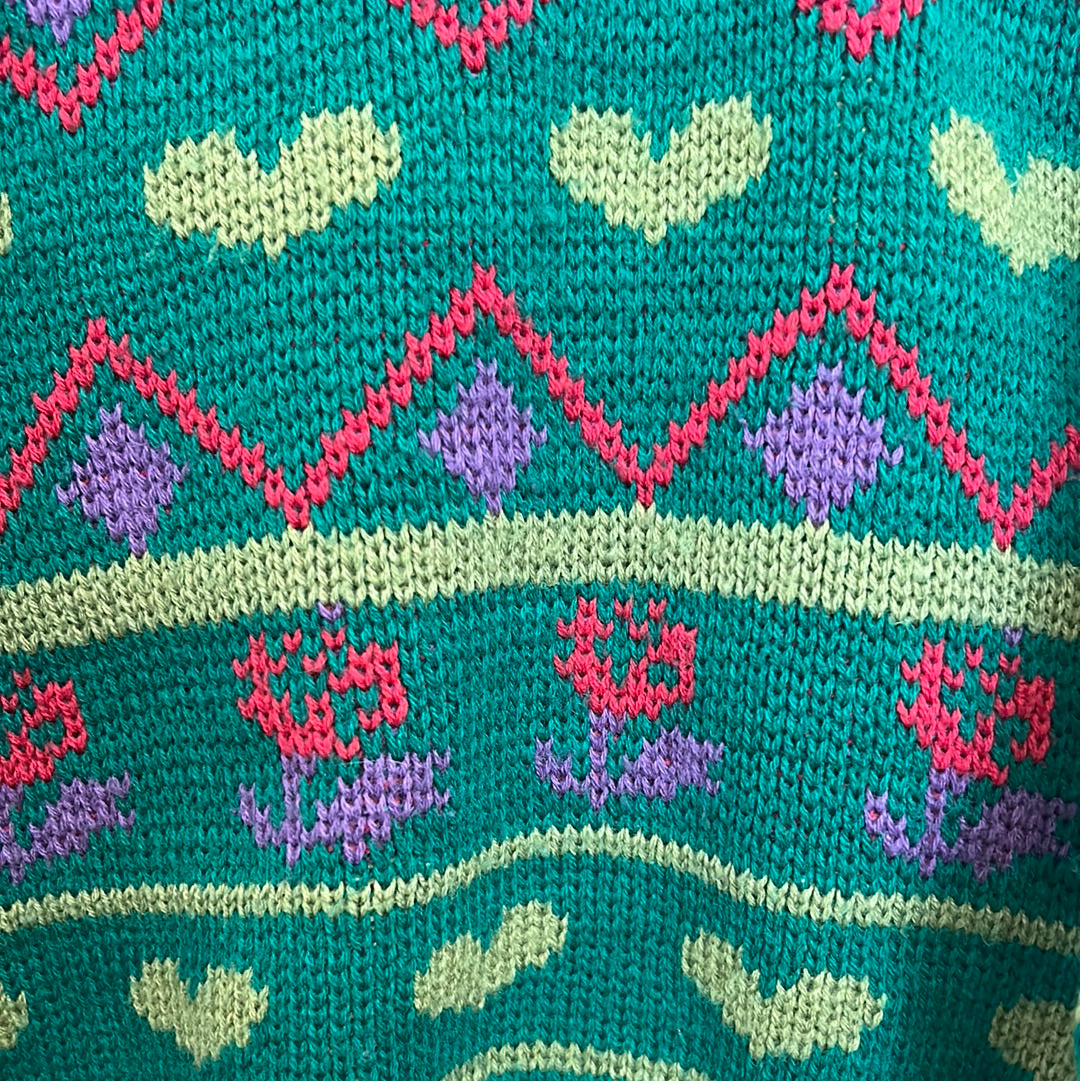 Pull jacquard coeurs