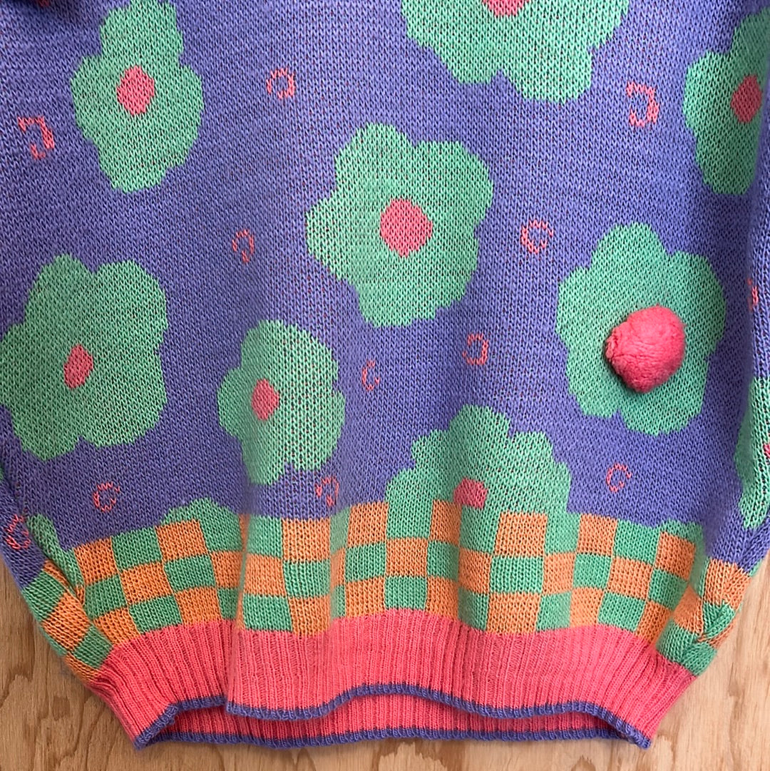 Pull à fleurs