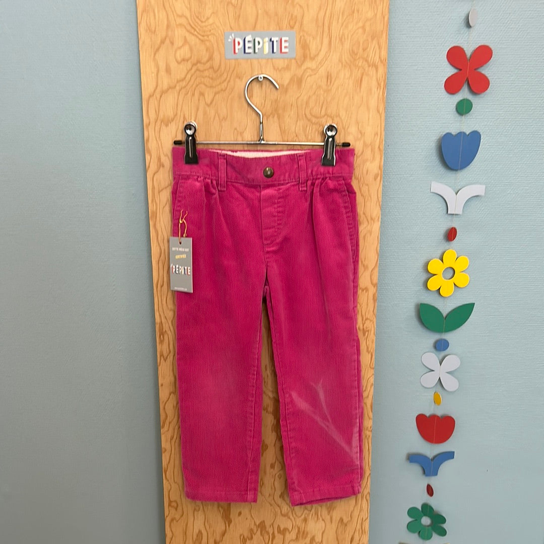 Pantalon Lee velours rose
