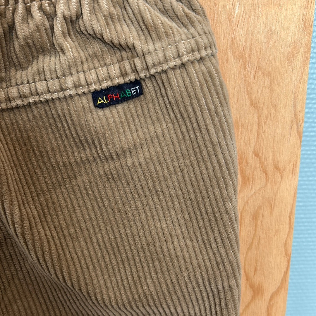 Pantalon beige velours côtelé