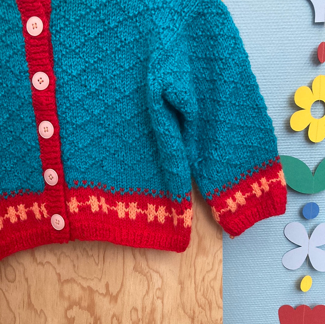 Gilet tricot bleu
