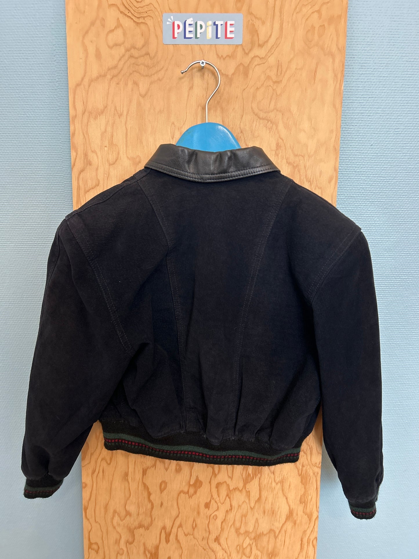 Veste en daim marine
