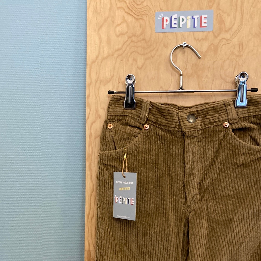 Pantalon velours Camel