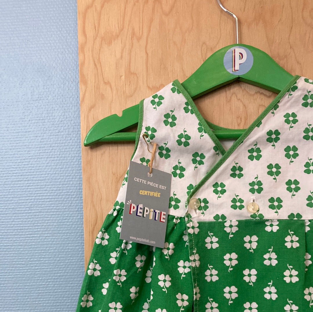 Robe fleurie verte