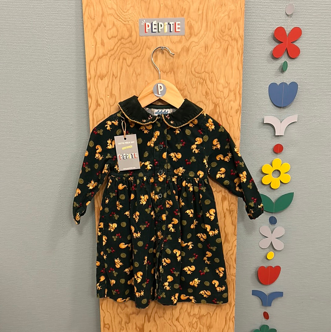 Robe velours écureuil