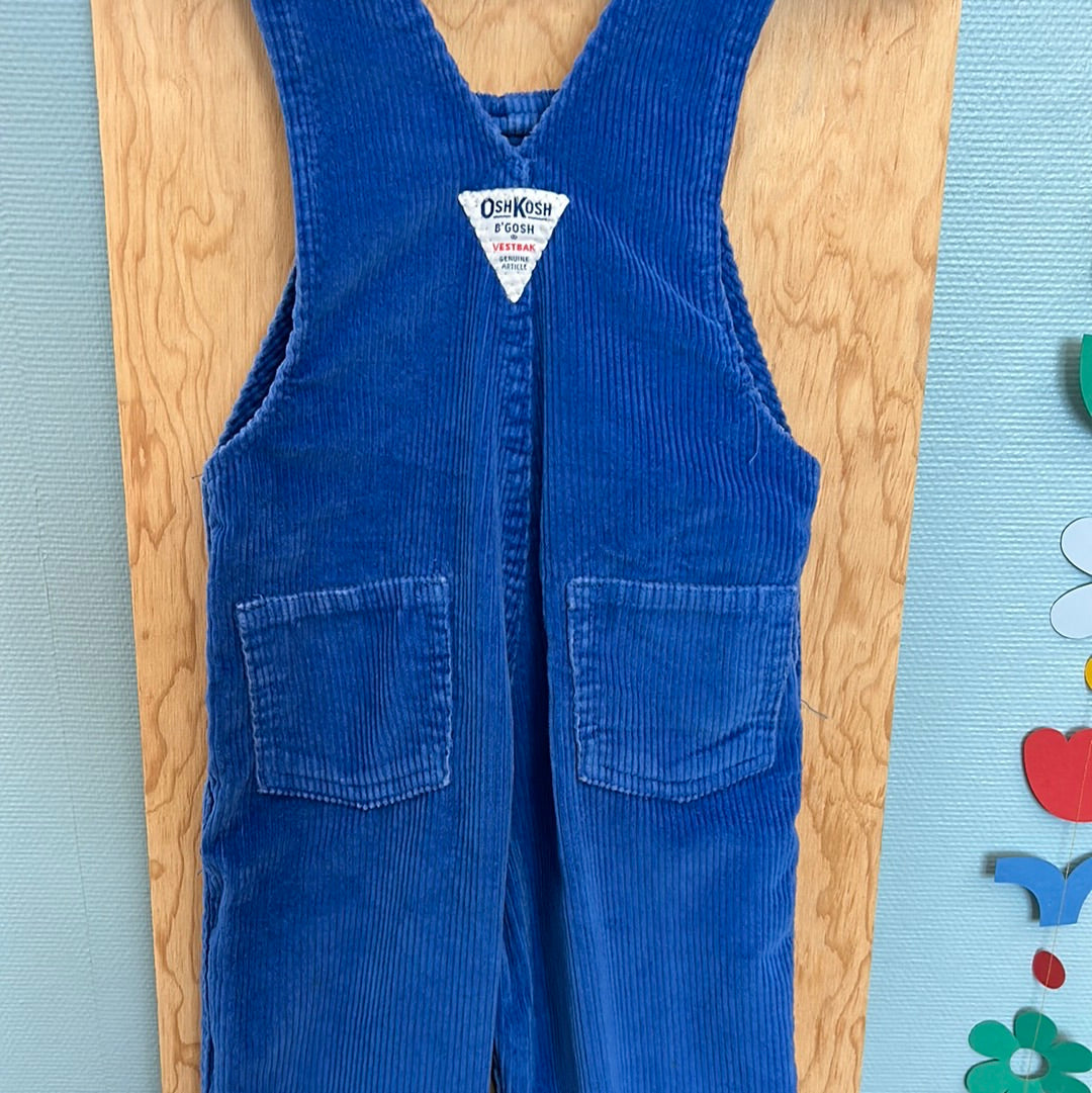 Salopette Oshkosh velours côtelé bleu
