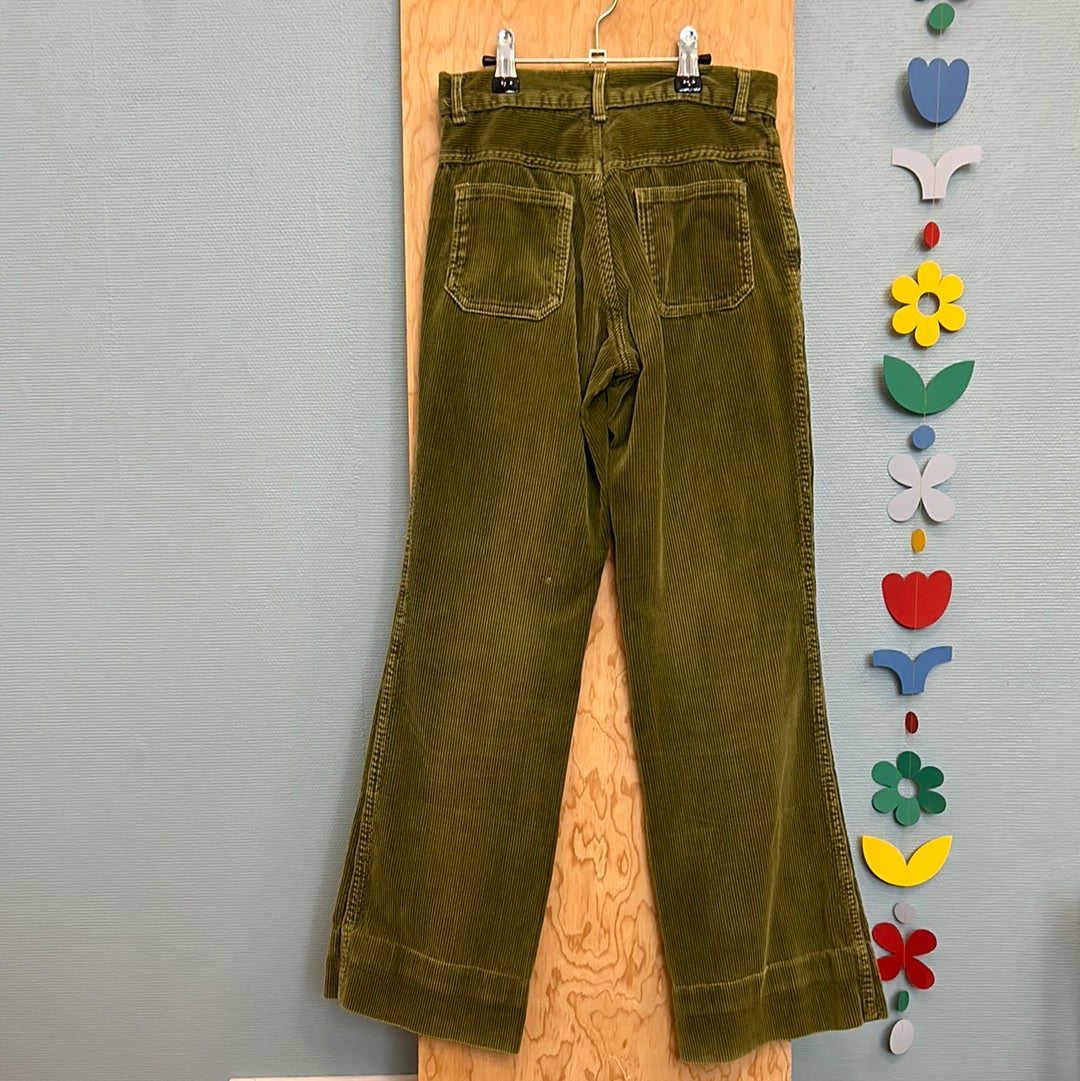 Pantalon olive velours côtelé