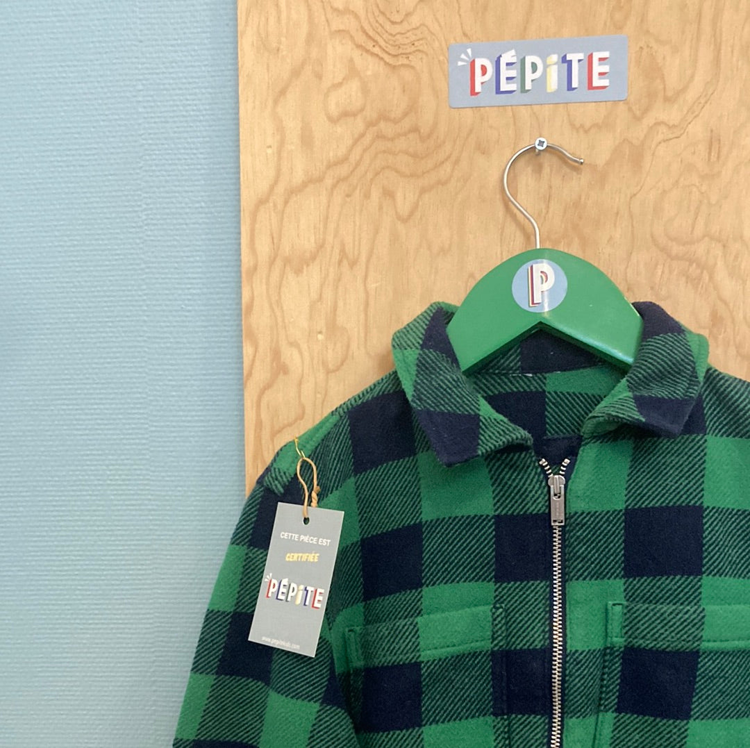 Veste flanelle à carreaux
