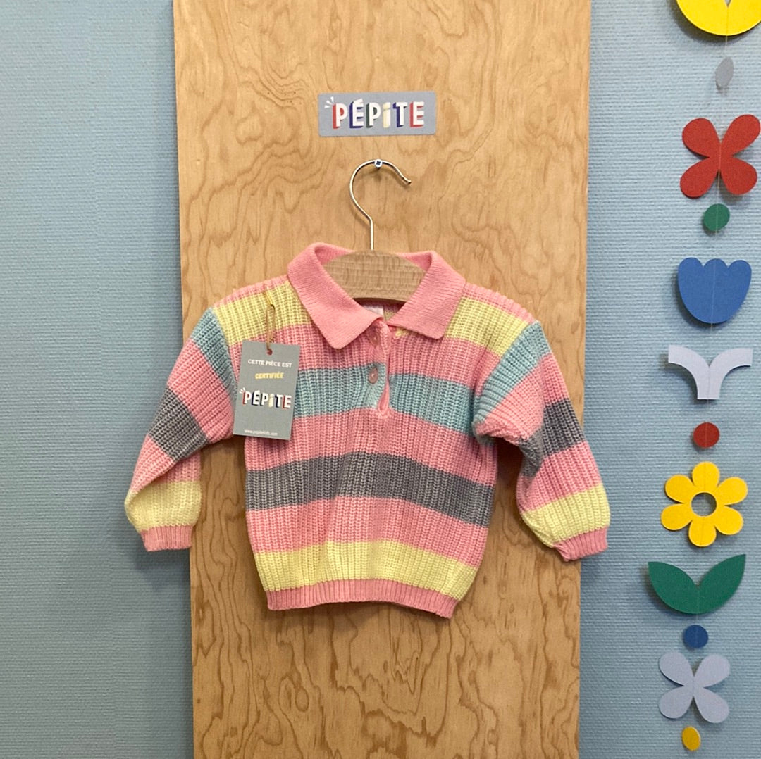 Pull pastel multicolore