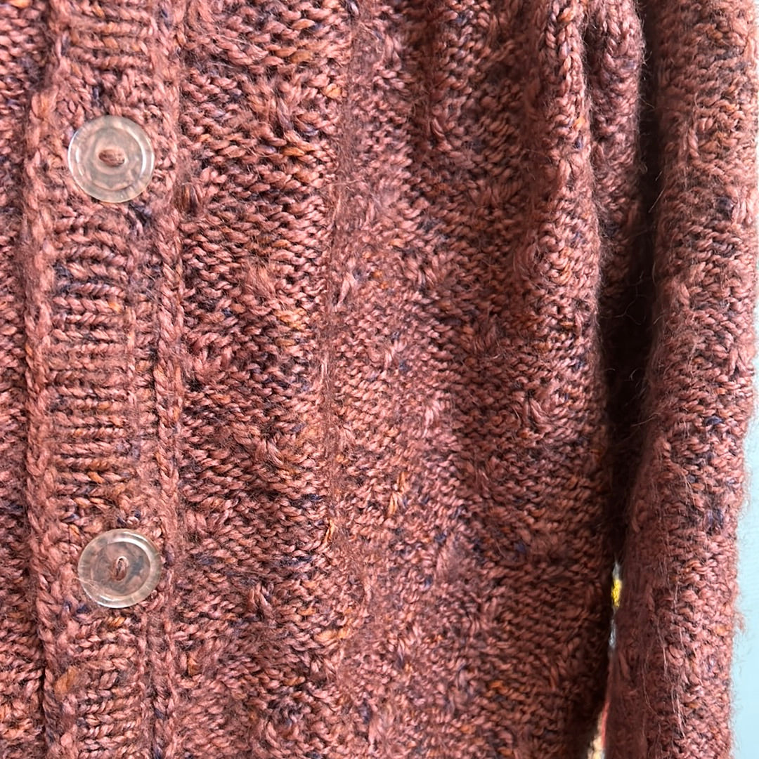 Gilet rose chiné