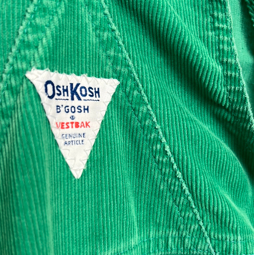 Salopette Oshkosh verte velours côtelé