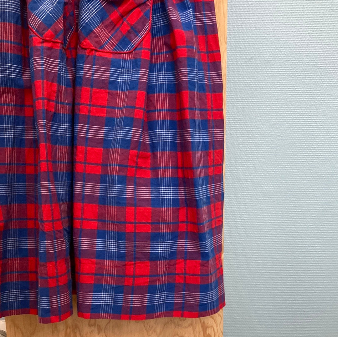 Robe tartan col Claudine
