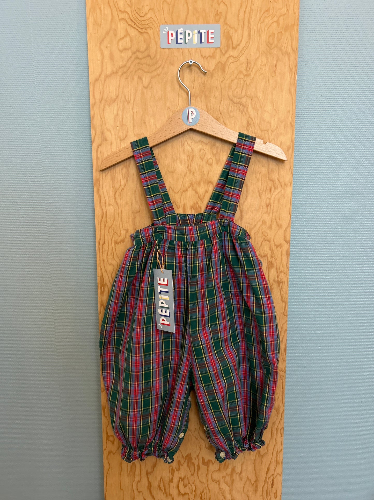 Pantalon / bretelles tartan