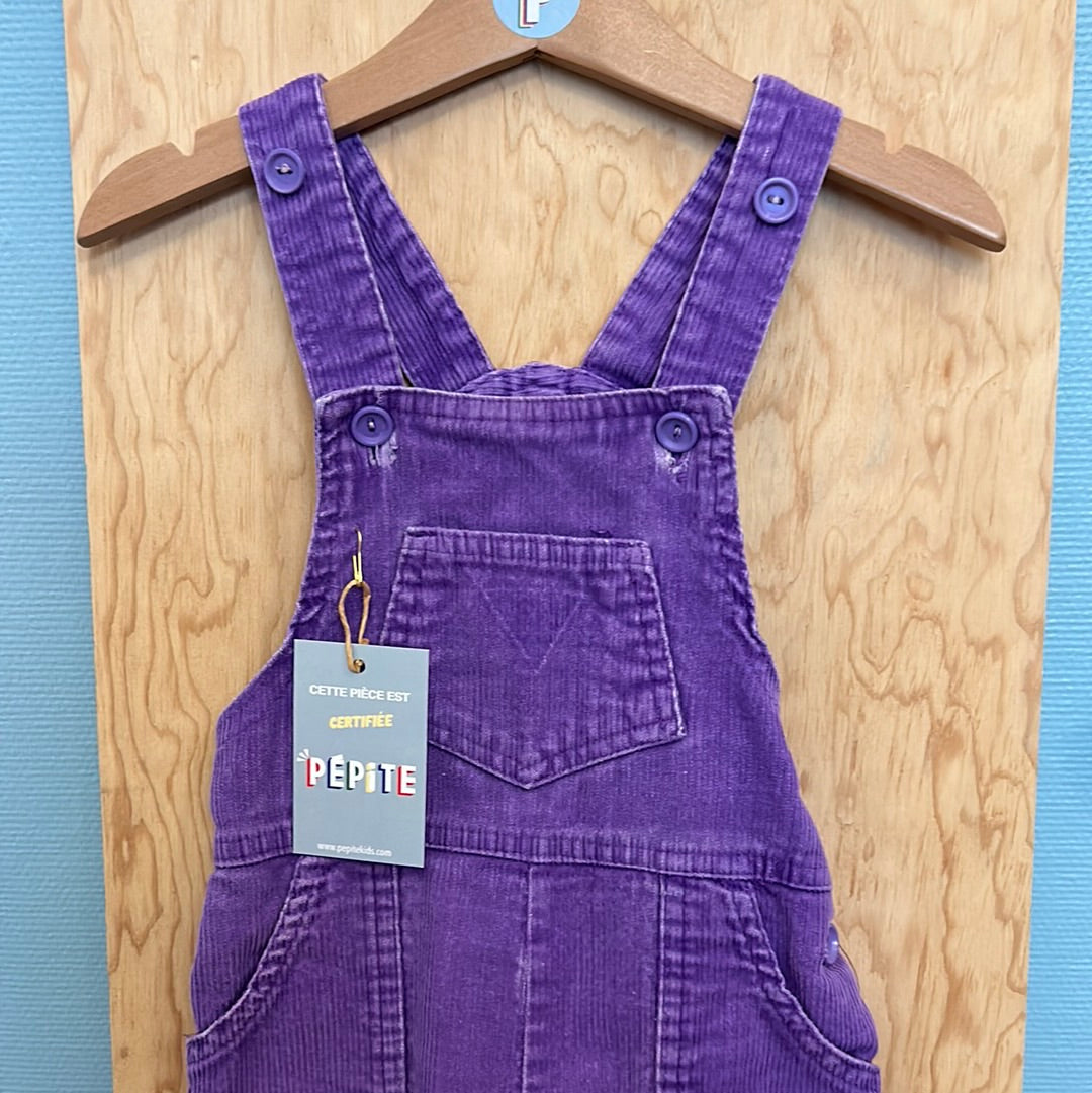 Salopette velours violette