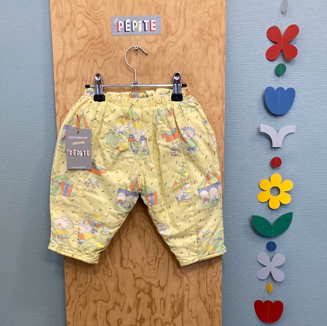 Pantalon à bretelle molletonné
