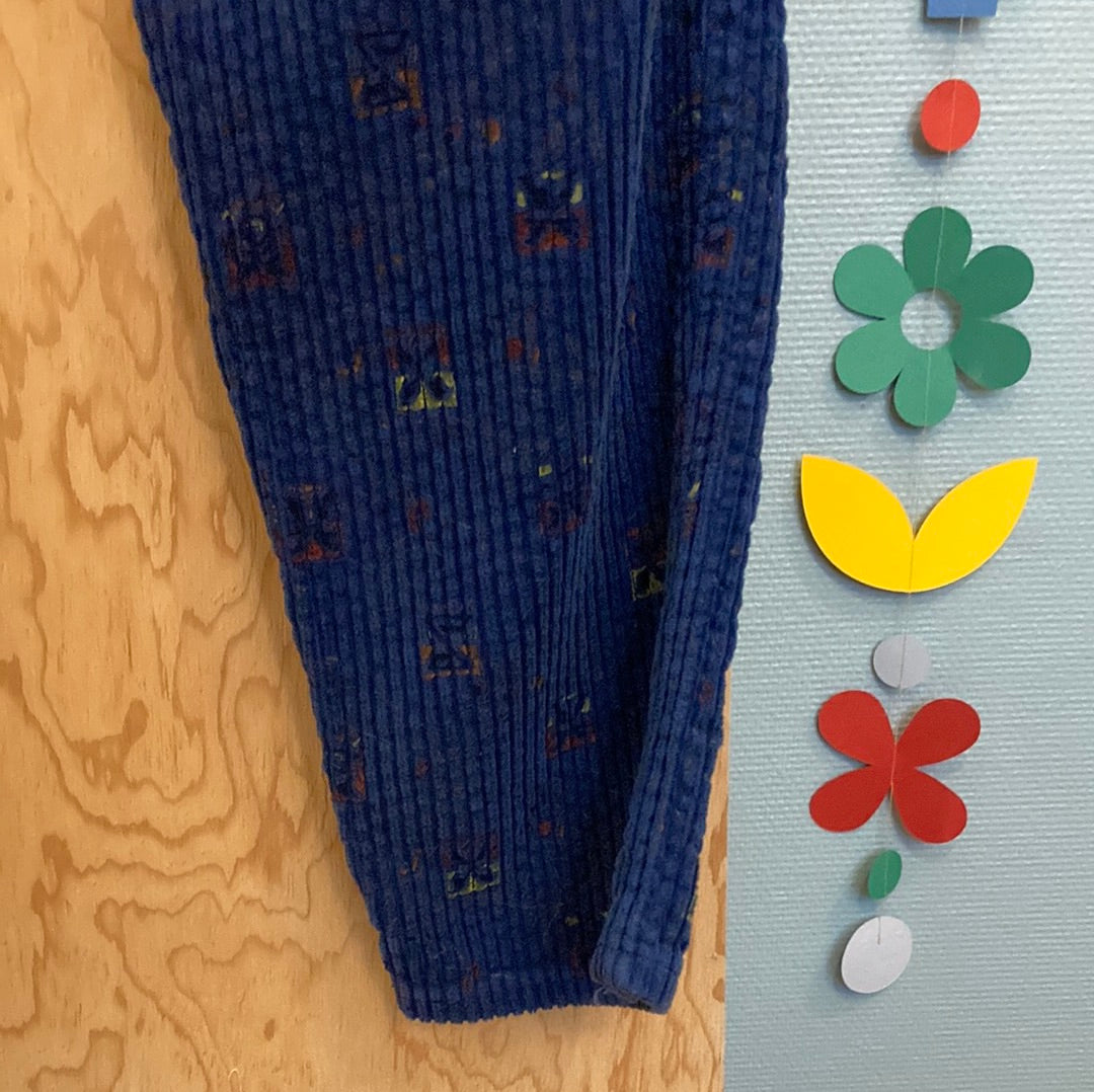 Pantalon velours motif 70s