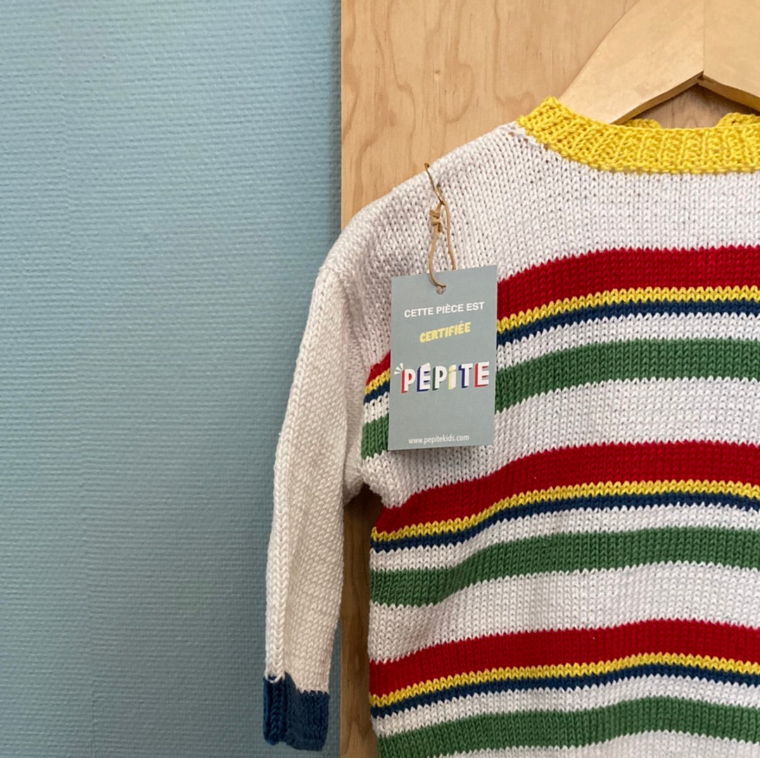 Pull rayé de Joëlle multicolore