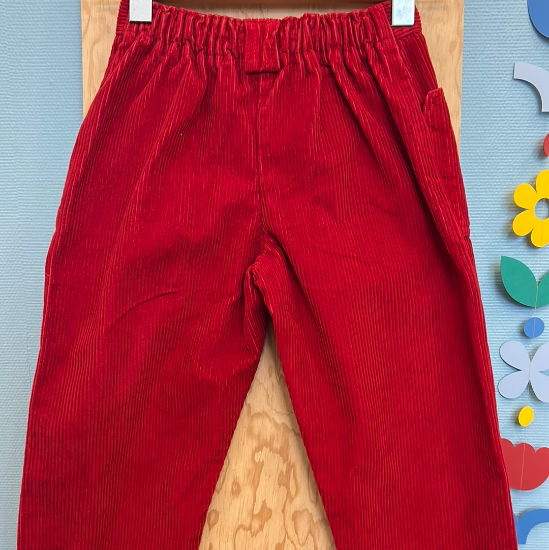 Pantalon velours rouge