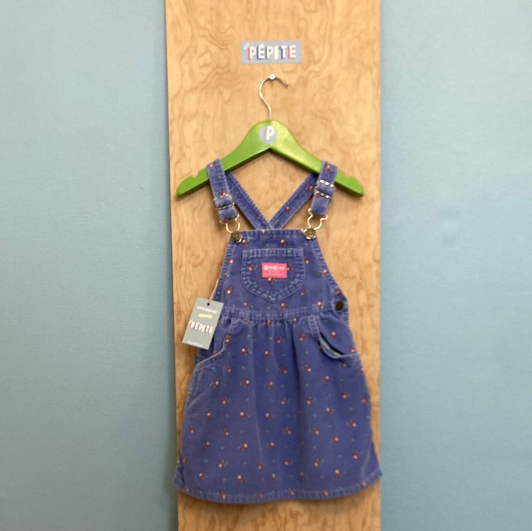 Robe OshKosh fleurie velours côtelé
