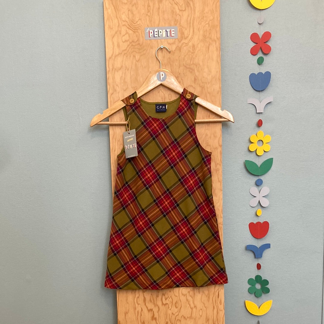 Robe trapèze à tartan