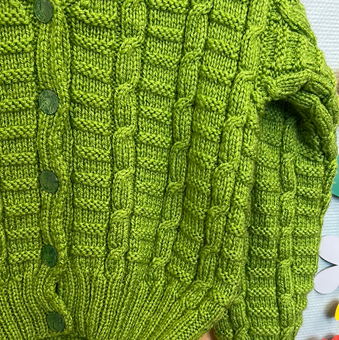 Gilet tricot vert