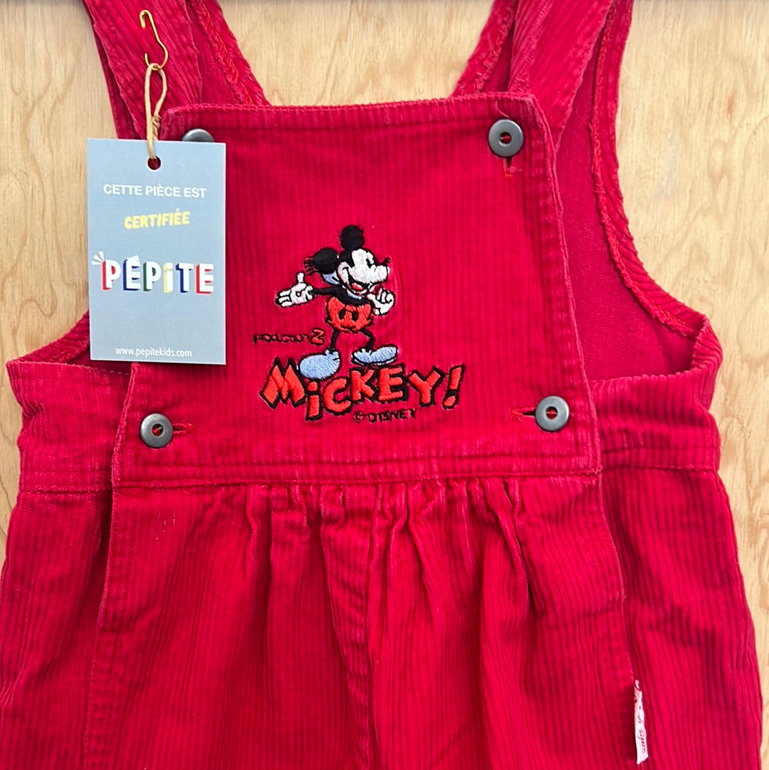 Salopette Mickey velours côtelé