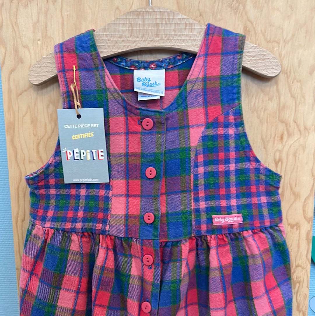 Combi Oshkosh tartan rose
